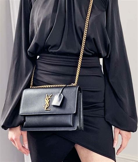 ysl sunset black and white|Sunset Handbags Collection for Women .